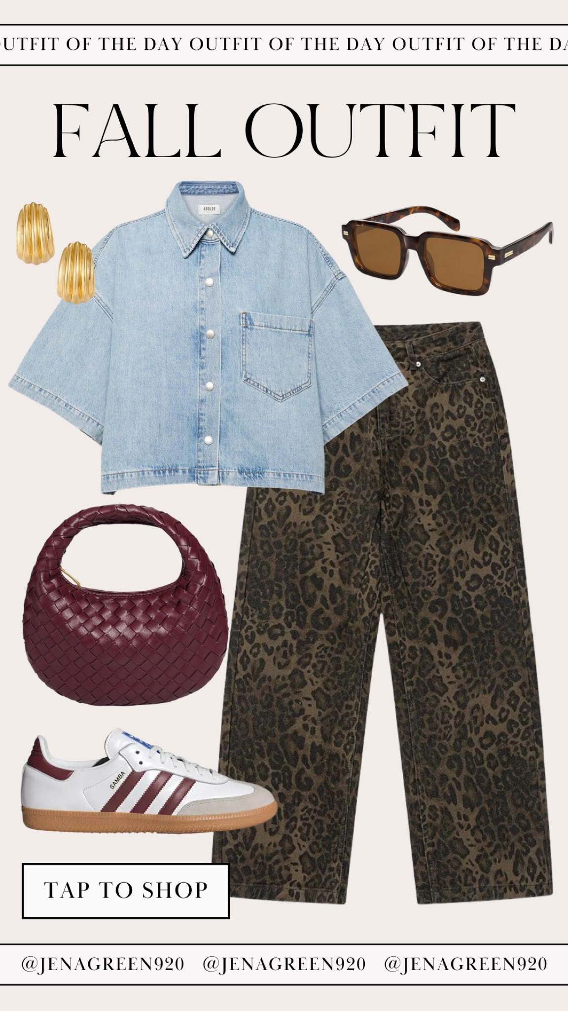 Fall Outfit | Leopard Pants | Leopard Jeans | Burgundy | Adidas Sambas 

#LTKFindsUnder100 #LTKStyleTip #LTKFindsUnder50