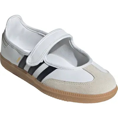 adidas Samba Jane Sneaker in White/Alumina/Black at Nordstrom, Size 9.5 | Nordstrom