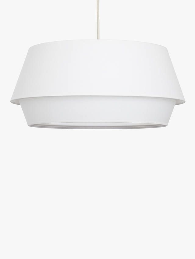 John Lewis & Partners Lisbeth Easy-to-Fit Ceiling Shade, White, 50cm | John Lewis (UK)