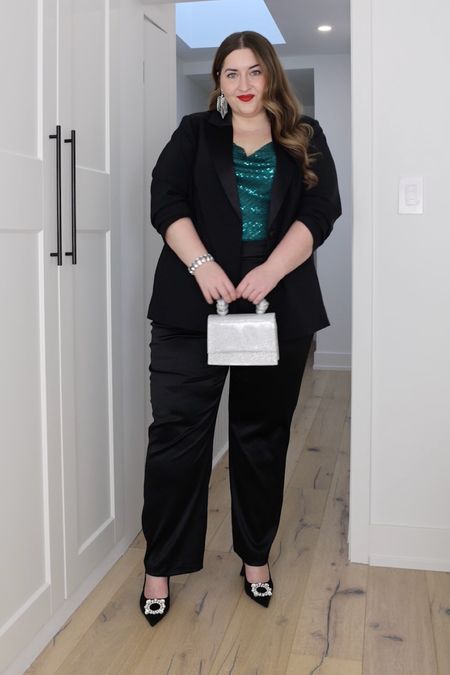 Plus size holiday party suit - workwear style - office party look 

#LTKparties #LTKplussize #LTKHoliday