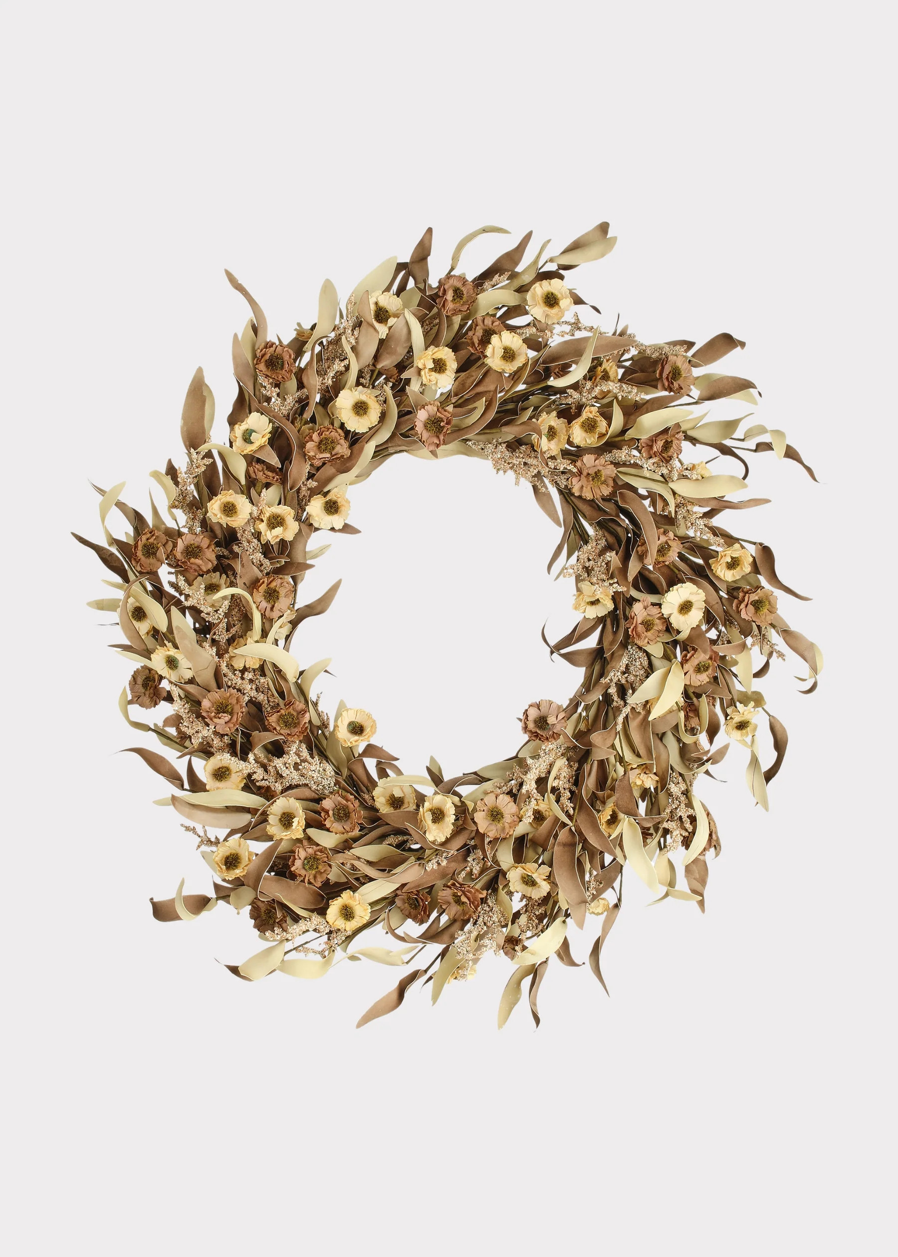 Dried Look Autumn Millet Wreath | Artificial Fall Botanicals | Afloral | Afloral