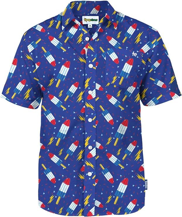 Men's USA Patriotic Hawaiian Shirt - Patriotic Aloha Shirts for Guys | Amazon (US)