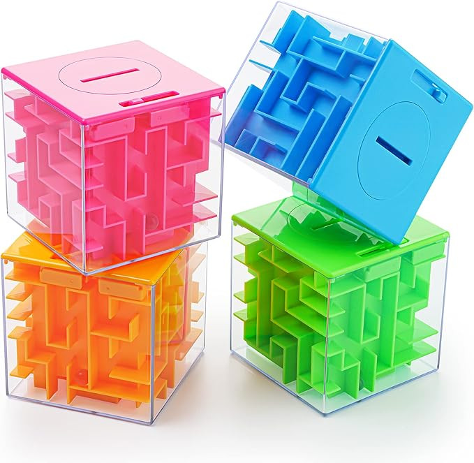 4 Pack Money Maze Puzzle Gift Boxes, Perfect Money Holder Puzzle and Brain Teasers for Kids and A... | Amazon (US)