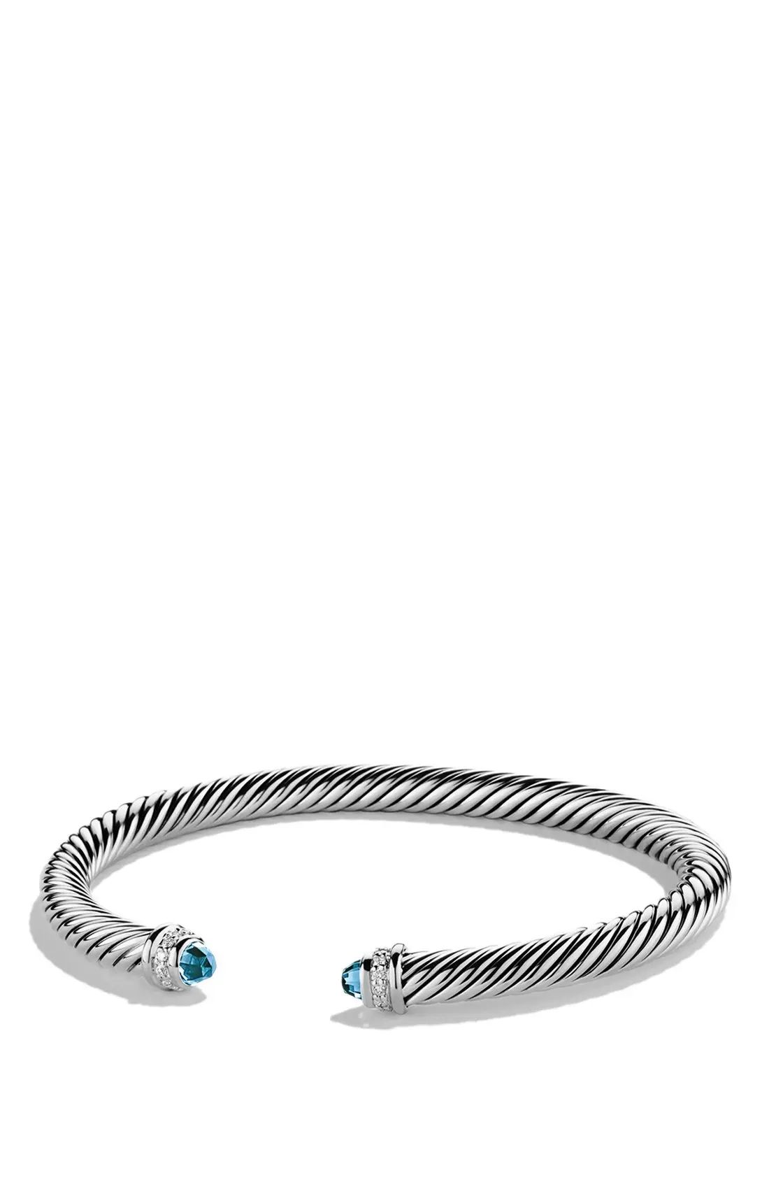 Cable Classics Bracelet with Semiprecious Stones & Diamonds, 5mm | Nordstrom