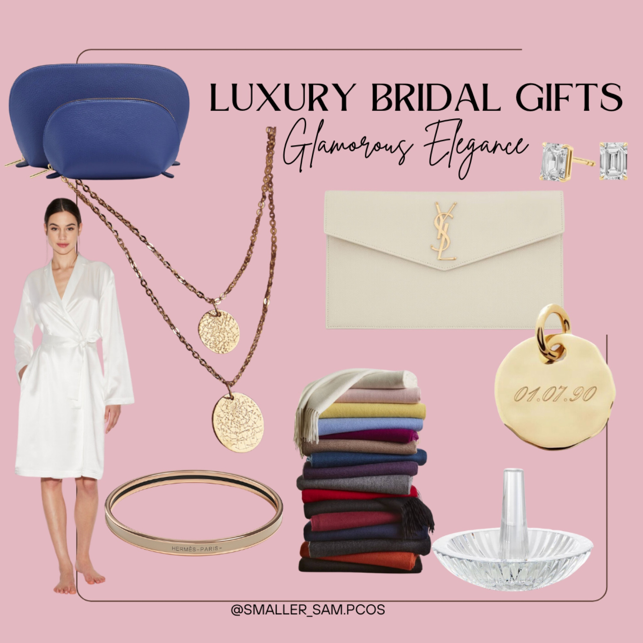 Spoil your bride with timeless luxury 💍✨ The perfect high-end gifts to celebrate your forever love. #BridalGifts #LuxuryForHer

Night sky necklace ✨
https://www.thenightsky.com/our-
products/star-map-jewelry-gold-vermeil

Hermes bracelet (uni bangle)
https://www.hermes.com

#LTKGiftGuide