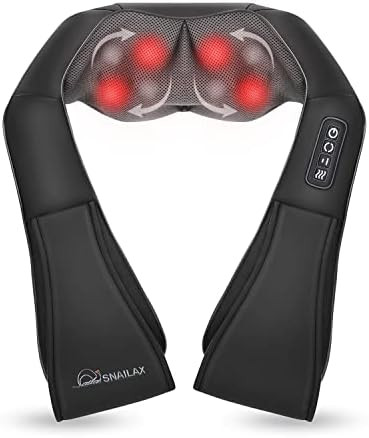 Snailax Shiatsu Neck and Shoulder Massager - Back Massager with Heat, Deep Kneading Electric Mass... | Amazon (US)