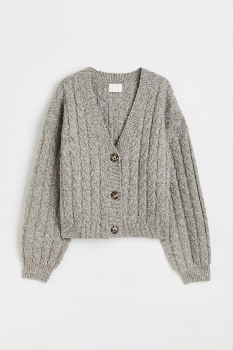 Short cable-knit cardigan | H&M (UK, MY, IN, SG, PH, TW, HK)