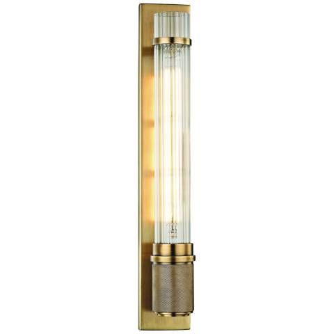 Hudson Valley Shaw 16 1/2" High Aged Brass LED Wall Sconce | Lamps Plus