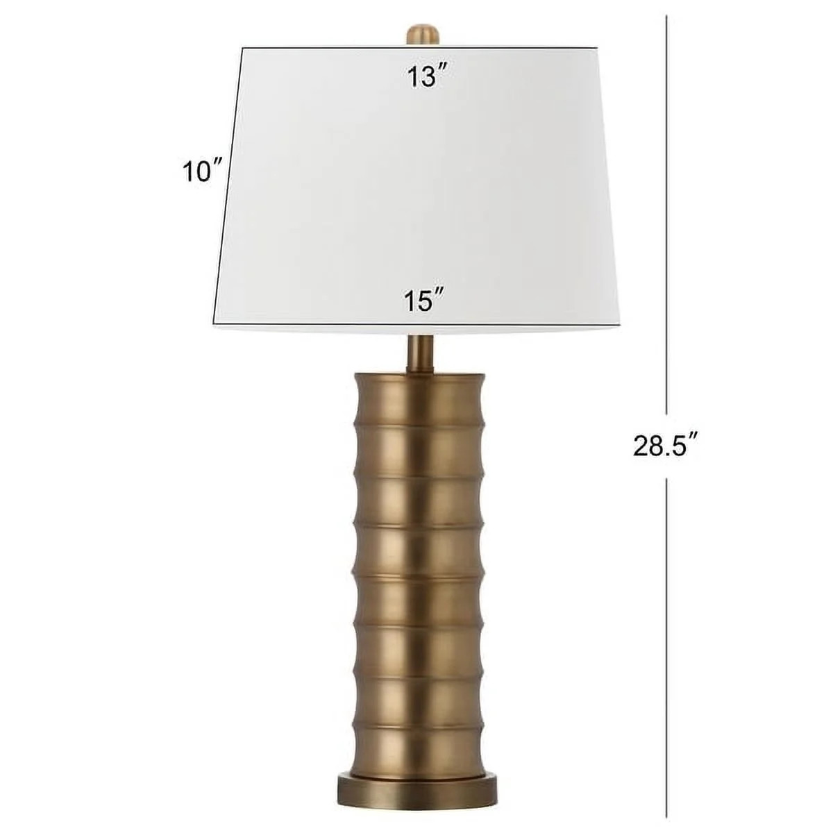 SAFAVIEH Linus 28.5 in. H Brass Column Table Lamp, Clear, Set of 2 | Walmart (US)