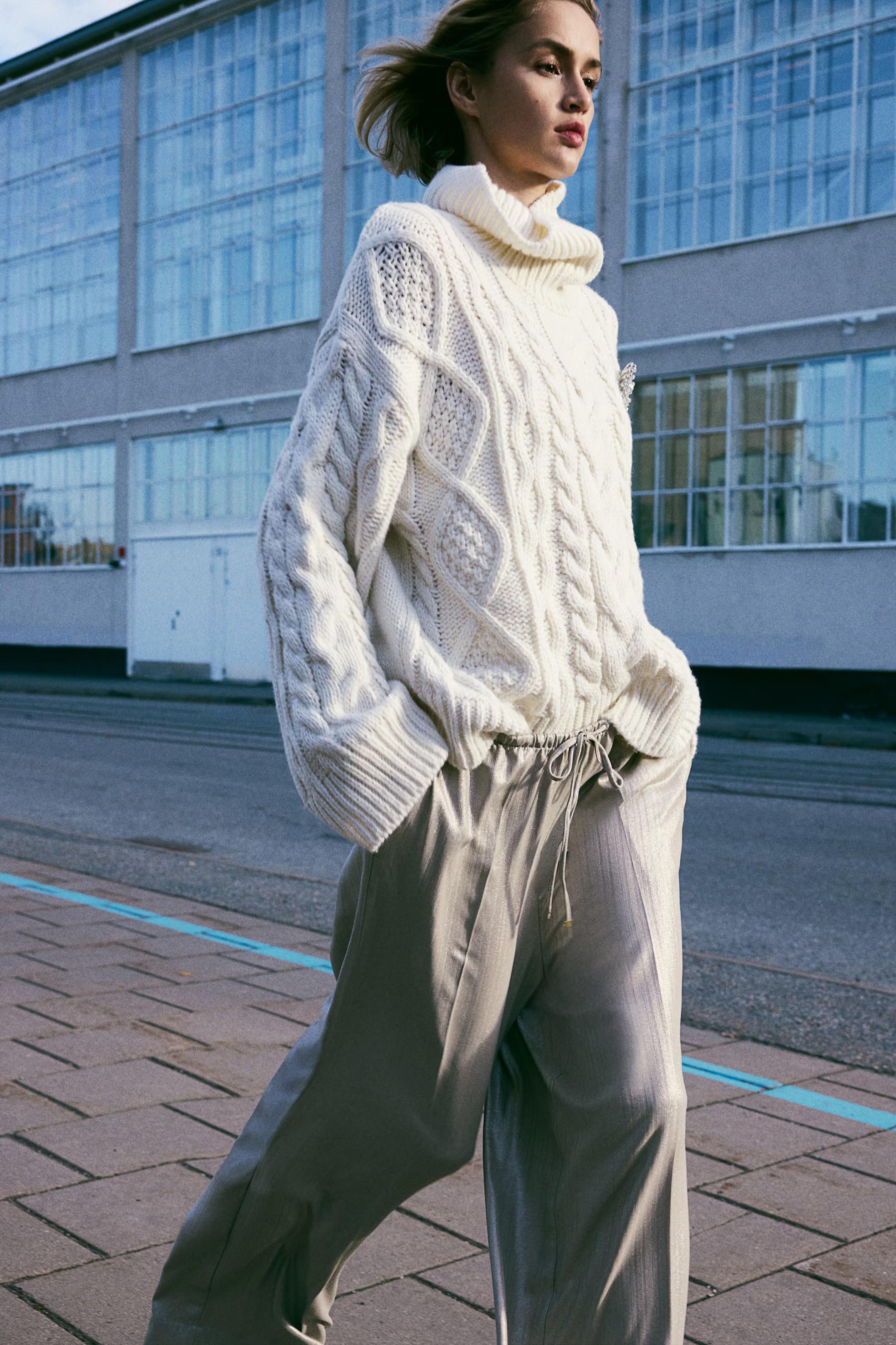 Wide-Leg Drawstring Pants - Light beige - Ladies | H&M US | H&M (US + CA)