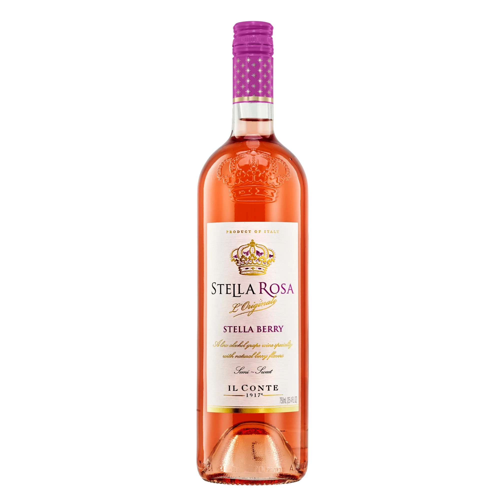 Stella Rosa Berry Semi-Sweet Rosé Wine, 750ml Glass Bottle, Piedmont, Italy Serving Size 6oz | Walmart (US)