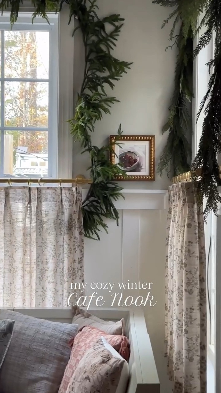 Layered greenery, soft floral café curtains, warm brass details, and all the textures that make this corner feel calm, cozy, and lived-in for Christmas. Linking everything I used to create this cottage-style holiday moment. ❄️🌿
.
.

cozy kitchen nook christmas decor cottage christmas kitchen window garland vintage inspired kitchen cafe curtains brass curtain rod holiday home style winter home decor cozy holiday nook christmas decorating ideas vintage christmas home cottage kitchen christmas nook styling

⸻
#LTKHoliday #LTKHome #CottageChristmas #ChristmasKitchen #HolidayHomeDecor #CozyHomeStyle #KitchenNookDecor #VintageInspiredHome #NeutralChristmasDecor #LTKFinds #HomeDecorInspo #HolidayCozyDecor


#LTKHoliday #LTKHome #LTKSeasonal