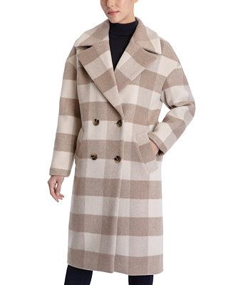 Michael Kors Women's Oversized Plaid Walker Coat & Reviews - Coats & Jackets - Women - Macy's | Macys (US)