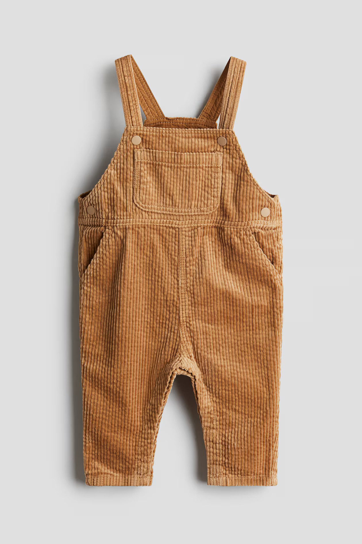 Corduroy Overalls - Long - Dark beige - Kids | H&M US | H&M (US + CA)