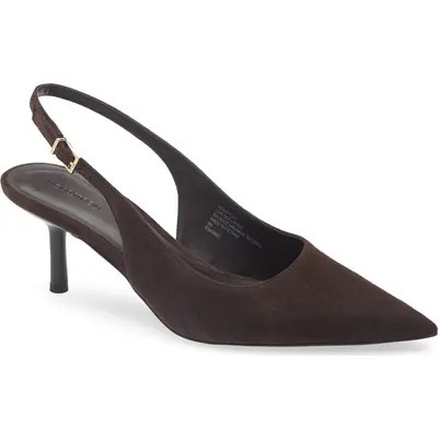 Nordstrom Liza Slingback Pointed Toe Pump in Black at Nordstrom, Size 10 | Nordstrom