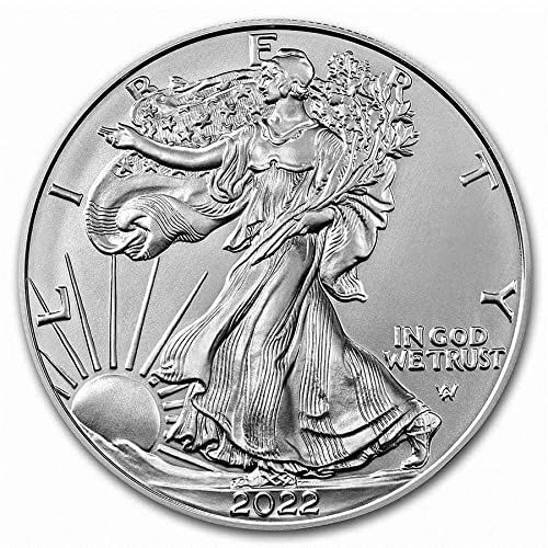 2022 American Silver Eagle .999 Fine Silver with Our Certificate of Authenticity Dollar Uncircula... | Amazon (US)