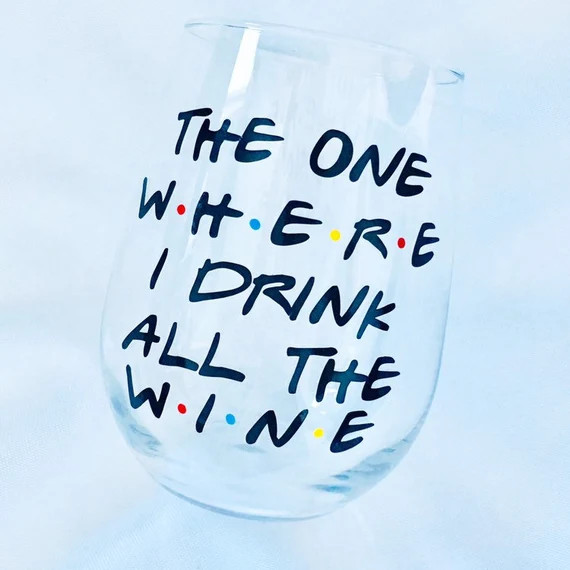 Friends Wine Glass | Etsy (CAD)