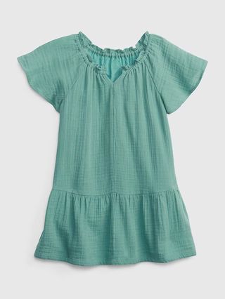 Toddler Crinkle Gauze Tiered Dress | Gap (US)