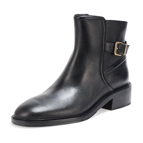 Cole Haan Women's Silvana Buckle Booties, Black Leather, 5-B US | Amazon (US)