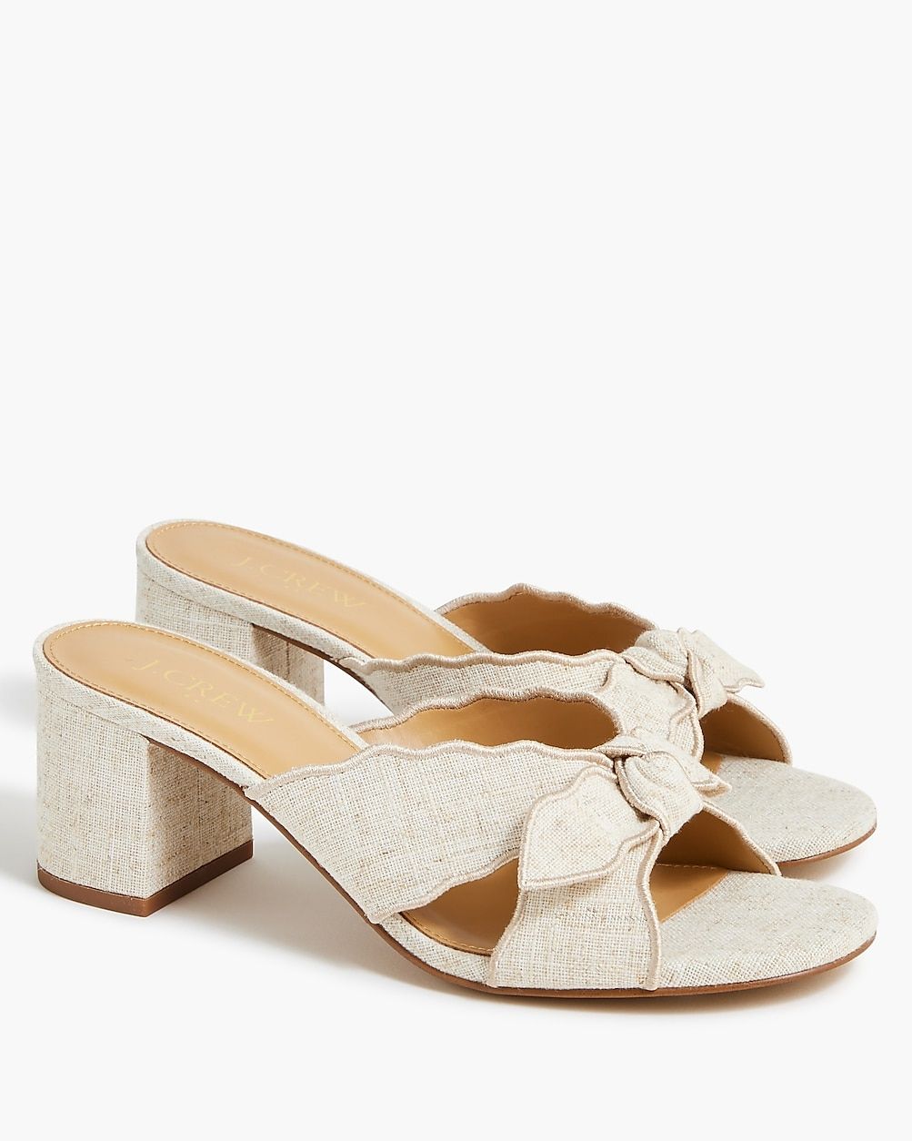 Scalloped bow mules | J.Crew Factory