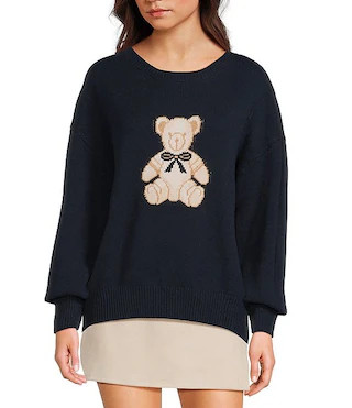 Teddy Bear Long Sleeve Sweater | Dillard's