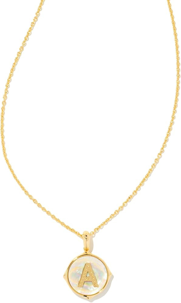 Kendra Scott 14k Gold-Plated Brass Letter A-Z Disc Reversible Pendant Necklace, Fashion Jewelry f... | Amazon (US)