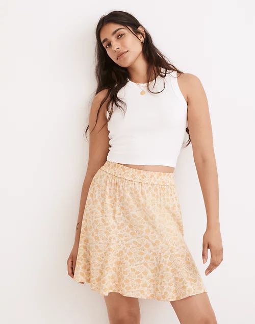 Pull-On Swing Mini Skirt in Piccola Floral | Madewell