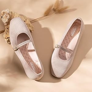 Frank Mully Mary Jane Women Flat Shoes Slip on Square-Toe Washable Shoes Comfortable for Dressy a... | Amazon (US)