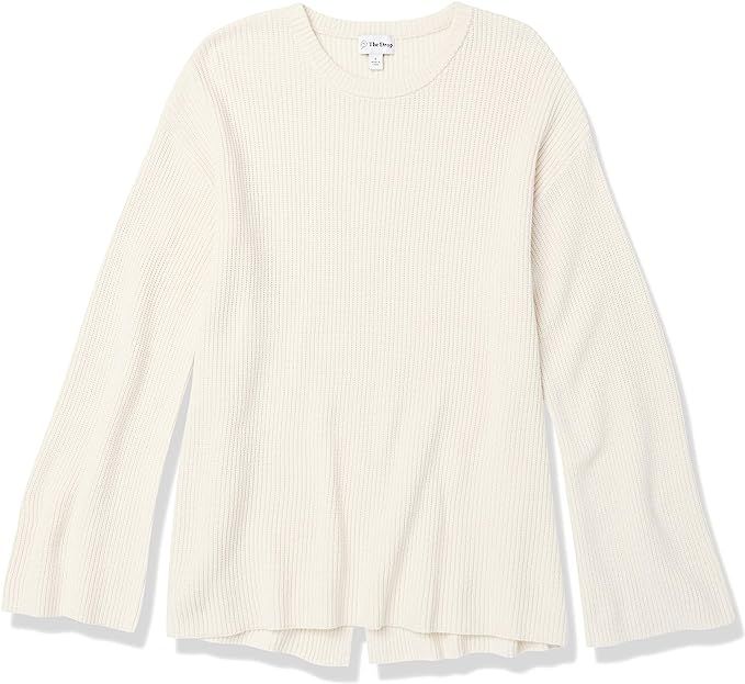 The Drop Women's Alice Crewneck Back Slit Ribbed Pullover Sweater | Amazon (US)