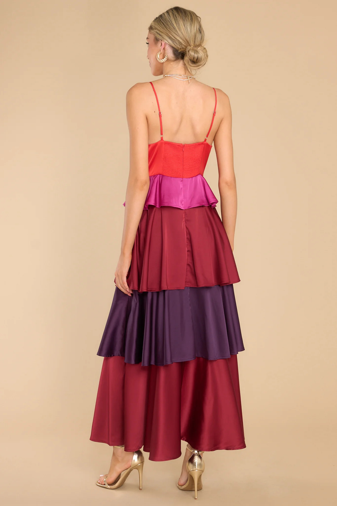 She's A Showstopper Wine Multi Maxi Dress | Red Dress 