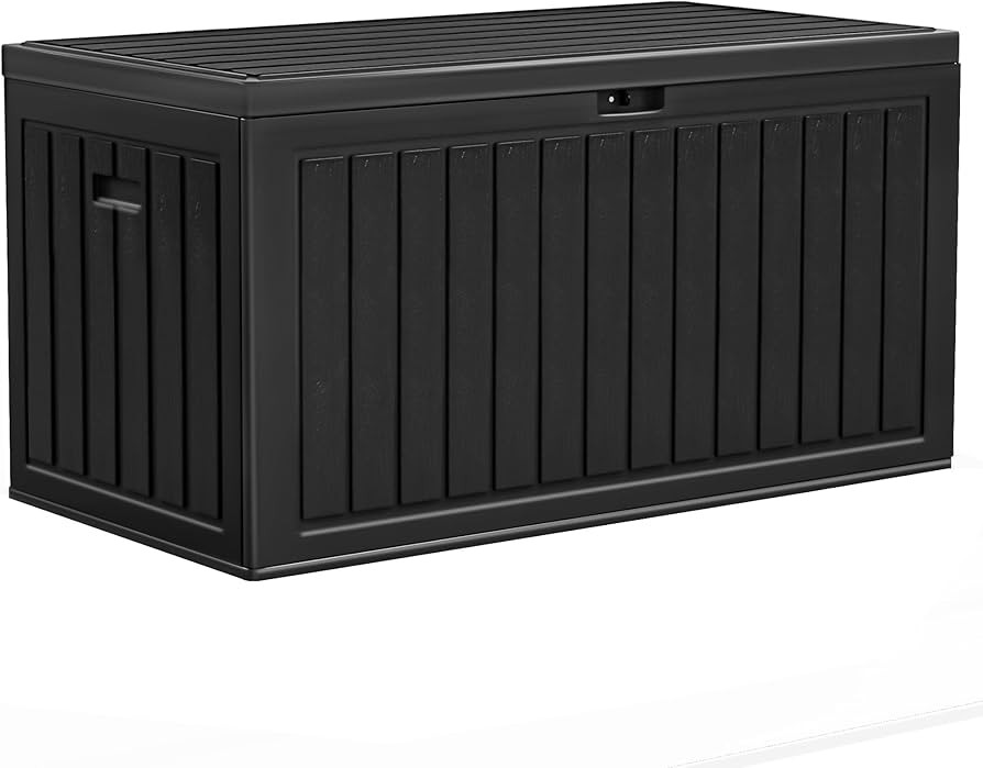 YITAHOME 90 Gallon Large Deck Box, Double-Wall Resin Outdoor Storage Boxes, Deck Storage for Pati... | Amazon (US)