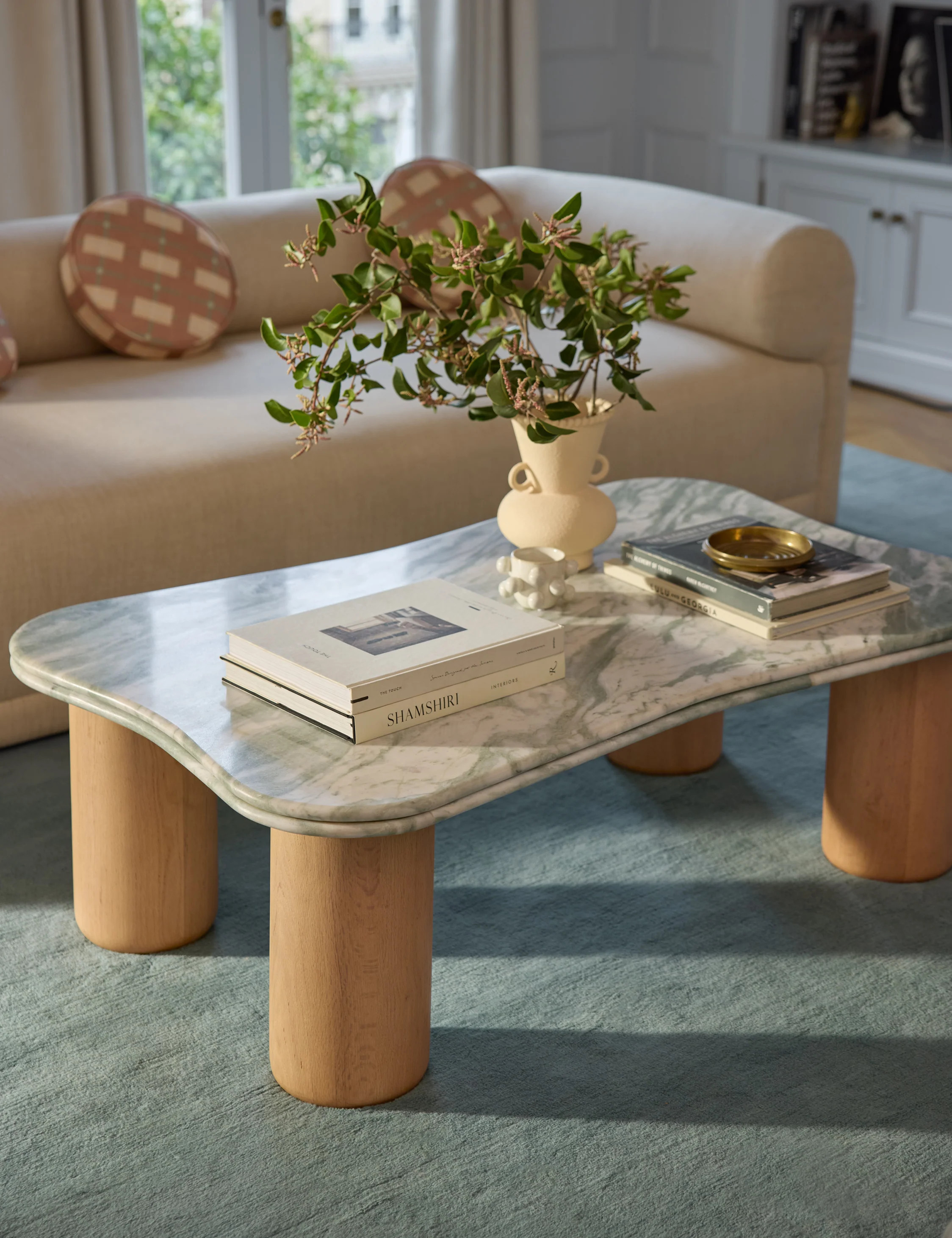 Revello Coffee Table, Green Marble | Lulu and Georgia 