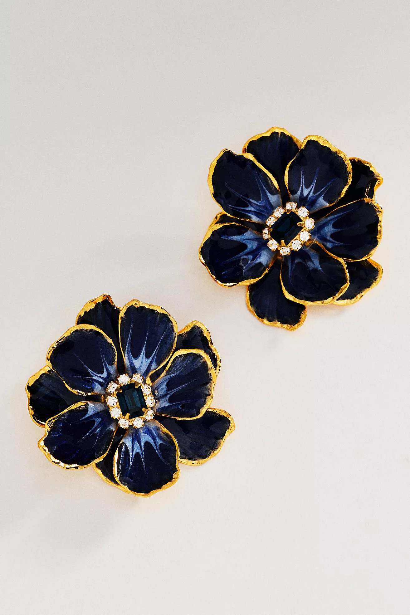 The Pink Reef Hand-Painted Birth Flower Stud Earrings | Anthropologie (US)