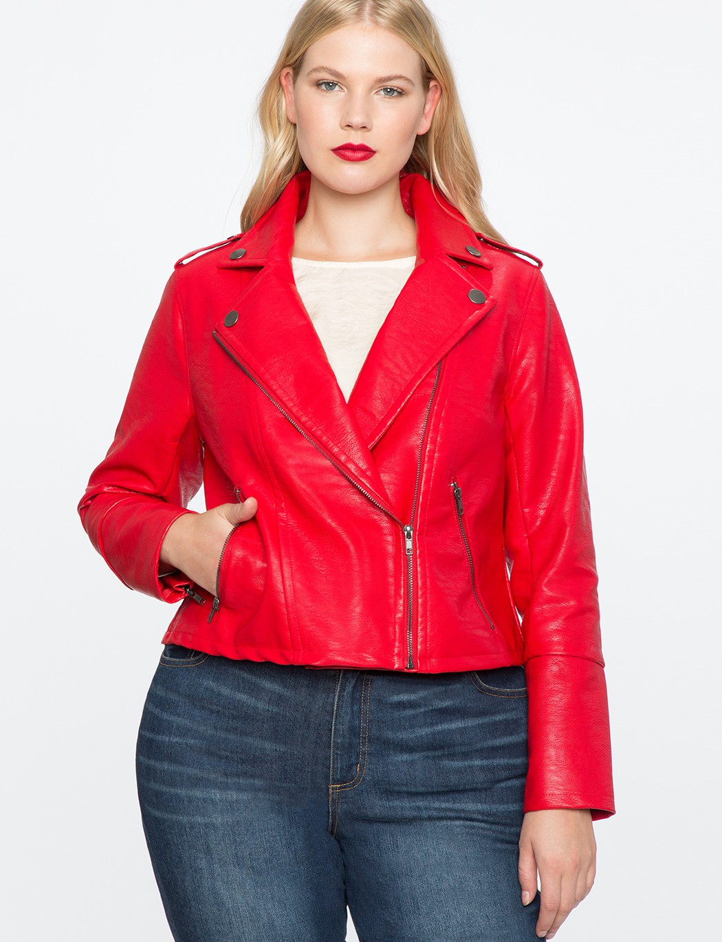 Moto Jacket | Women's Plus Size Coats + Jackets | ELOQUII | Eloquii