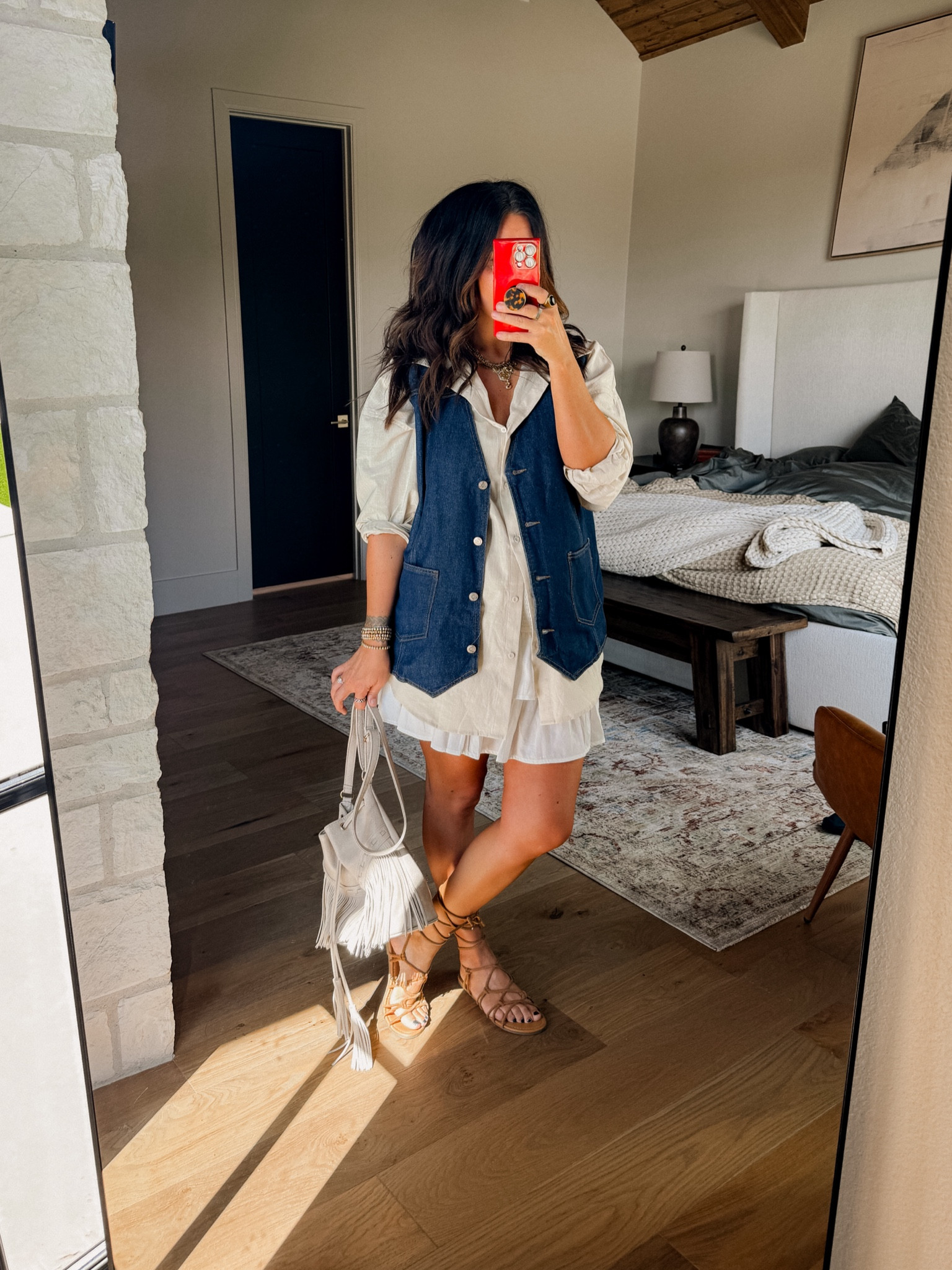 The cutest Amazon outfit! 
Oversized Button-Up: XXL
Denim Vest: XL
Skort: XL
Lace Up Sandals: TTS


#LTKFindsUnder50 #LTKMidsize #LTKStyleTip