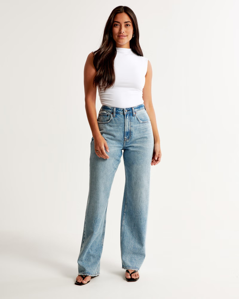 Curve Love High Rise Loose Jean | Abercrombie & Fitch (US)