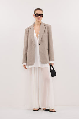 AINSLY OAT TEXTURED BLAZER | DISSH