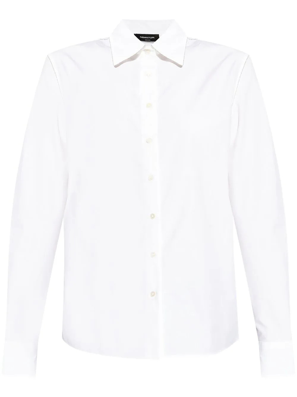 Fabiana Filippi embellished long-sleeved shirt - White | Farfetch Global