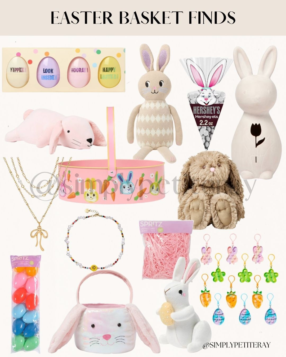 Easter Basket Finds & Target Fun! 🐰

Embrace the joy of spring with these adorable, under $50 Easter basket essentials! 💖

I am obsessed with creating the perfect seasonal surprise with these budget-friendly finds. I love starting with a plush bunny-ear basket and filling it with pastel eggs, Hershey’s treats, and the softest stuffed animals. For a stylish touch, I added a gold bow pendant necklace and colorful beaded jewelry. Finish the look with cute pop-it keychains and pink grass for a curated, festive feel!

#EasterBasket
#EasterFinds
#TargetStyle
#TargetFinds
#EasterGifts
#SpringStyle
#BasketFillers
#TargetDollarSpot
#EasterDecor
#KidsGifts
#AffordableFashion
#LTKUnder50
#LTKSeasonal
#HolidayGifts
#EasterInspo


#LTKKids #LTKmomlife #LTKspring