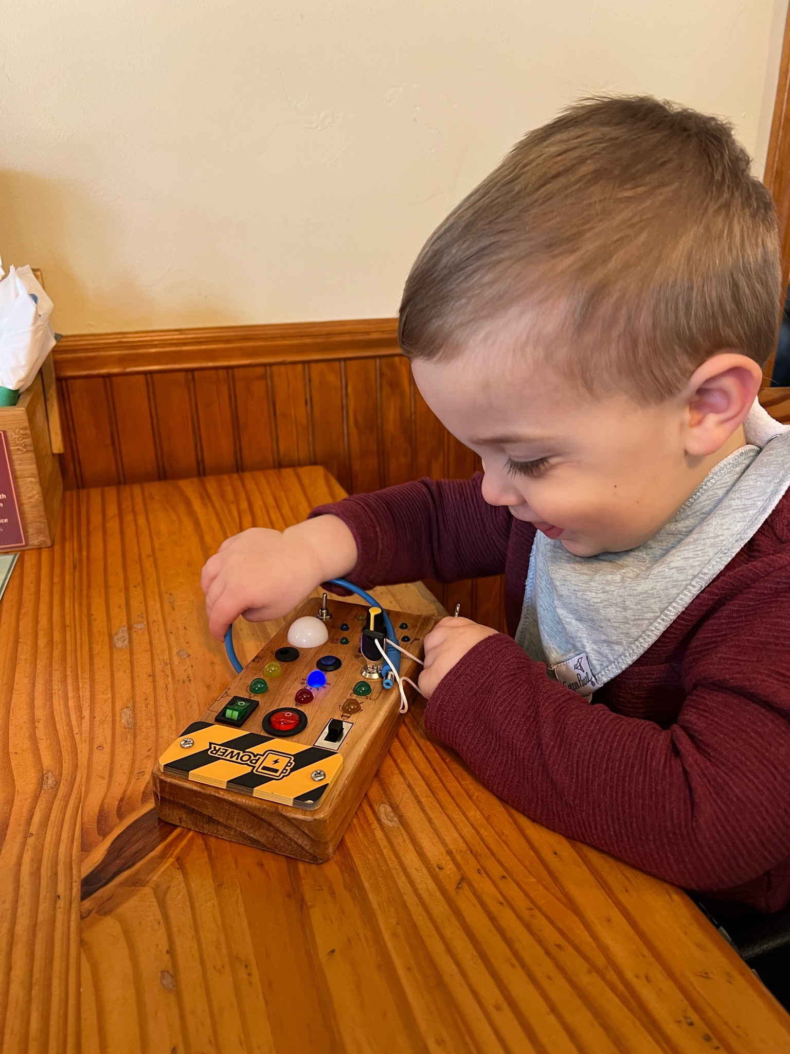 Sensory switchboard. Perfect for entertaining a toddler on the go!

#LTKbaby #LTKkids