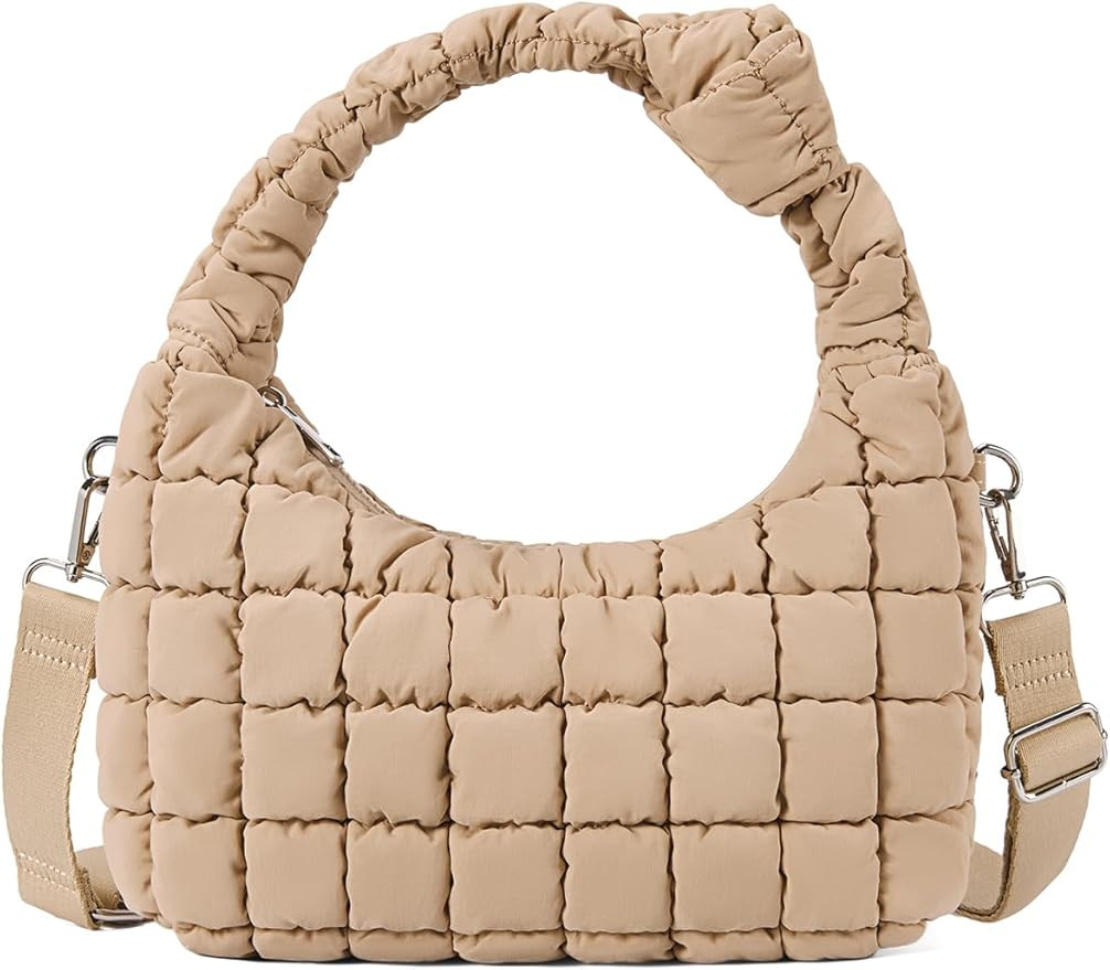 Telena Puffer Tote Bag for Women Lightweight Puffy Tote Bags Small Quilted Crossbody Shoulder Han... | Amazon (US)