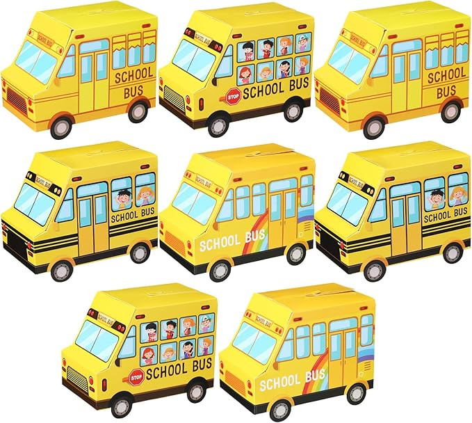 Ctosree 24 Pcs Back to School Party Gift Box School Bus Favors Boxes First Day of School Candy Bo... | Amazon (US)