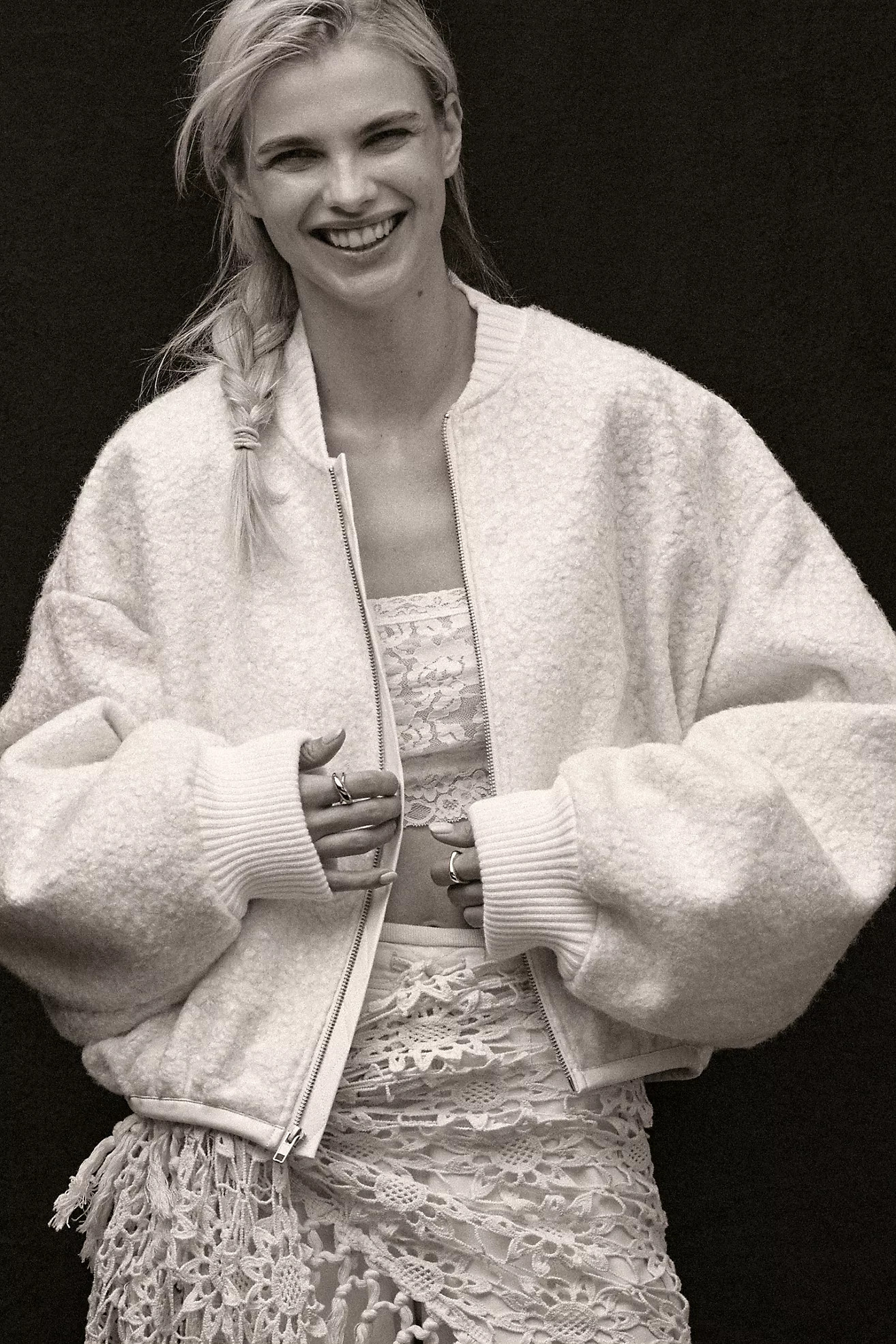 By Anthropologie Sherpa Bomber Jacket | Anthropologie (US)