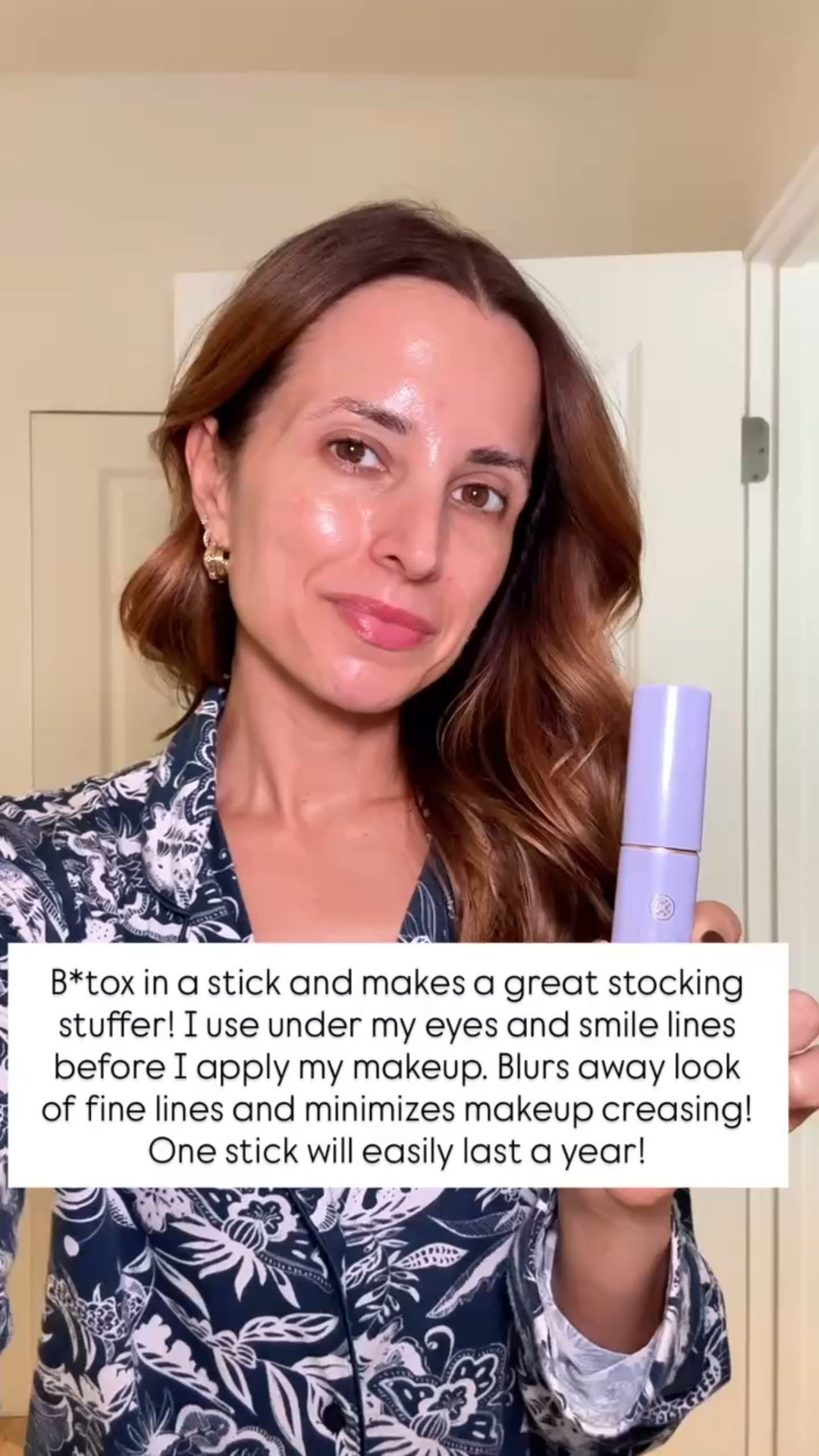 Botox in a stick! Provide a nice cushion between your skin and makeup. I apply this under my eyes, on my forehead, and on my smile lines before I do my make up. You can also use it at night. 


#LTKBeauty #LTKGiftGuide #LTKFindsUnder50