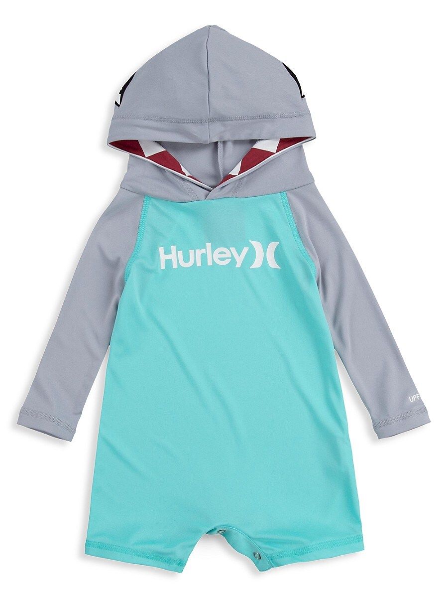 Hurley Baby Boy's Sharkbait Colorblock Romper - Aqua - Size 3 Months | Saks Fifth Avenue OFF 5TH