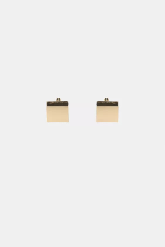 MINIMAL SQUARE EARRINGS | Zara US