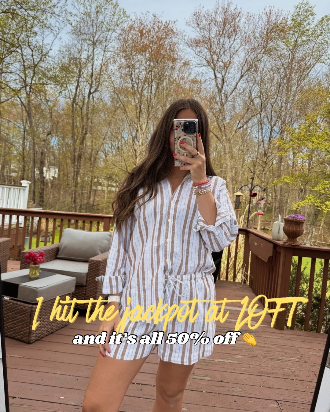50% off everything at LOFT!!!! 
Sizing info:
First set - size medium 
Jeans - sized up one
Second set - XS in top, M in bottoms 
Yellow shorts - M 
Tank - size small 
Brown Pants - size small 
Black pants - size small

#LTKSaleAlert #LTKmomlife #LTKootd