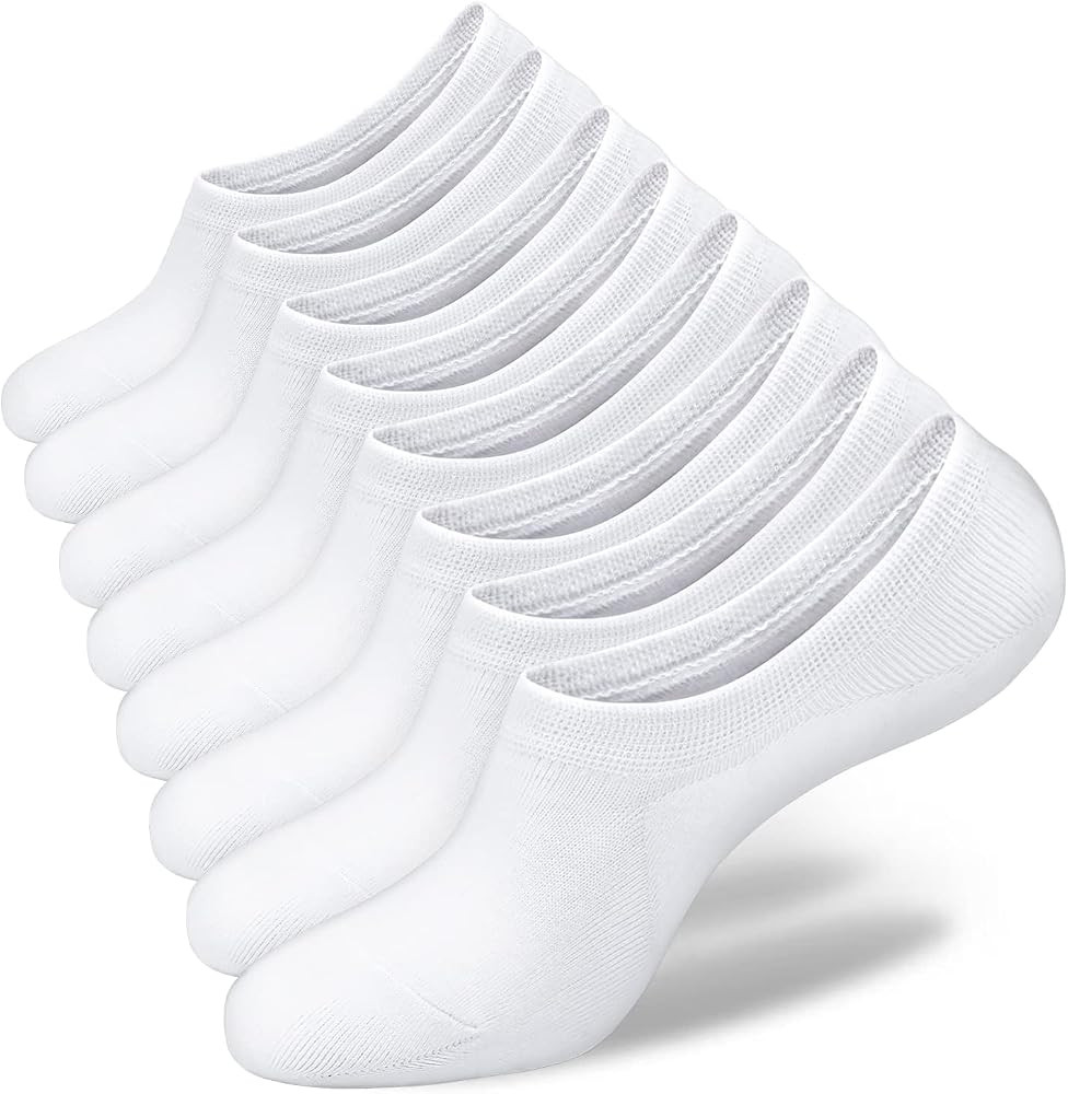 SIXDAYSOX Womens No Show Socks 4-8 Pairs Ondo Low Cut Non-Slip Socks Invisible Cotton Liner Socks | Amazon (US)