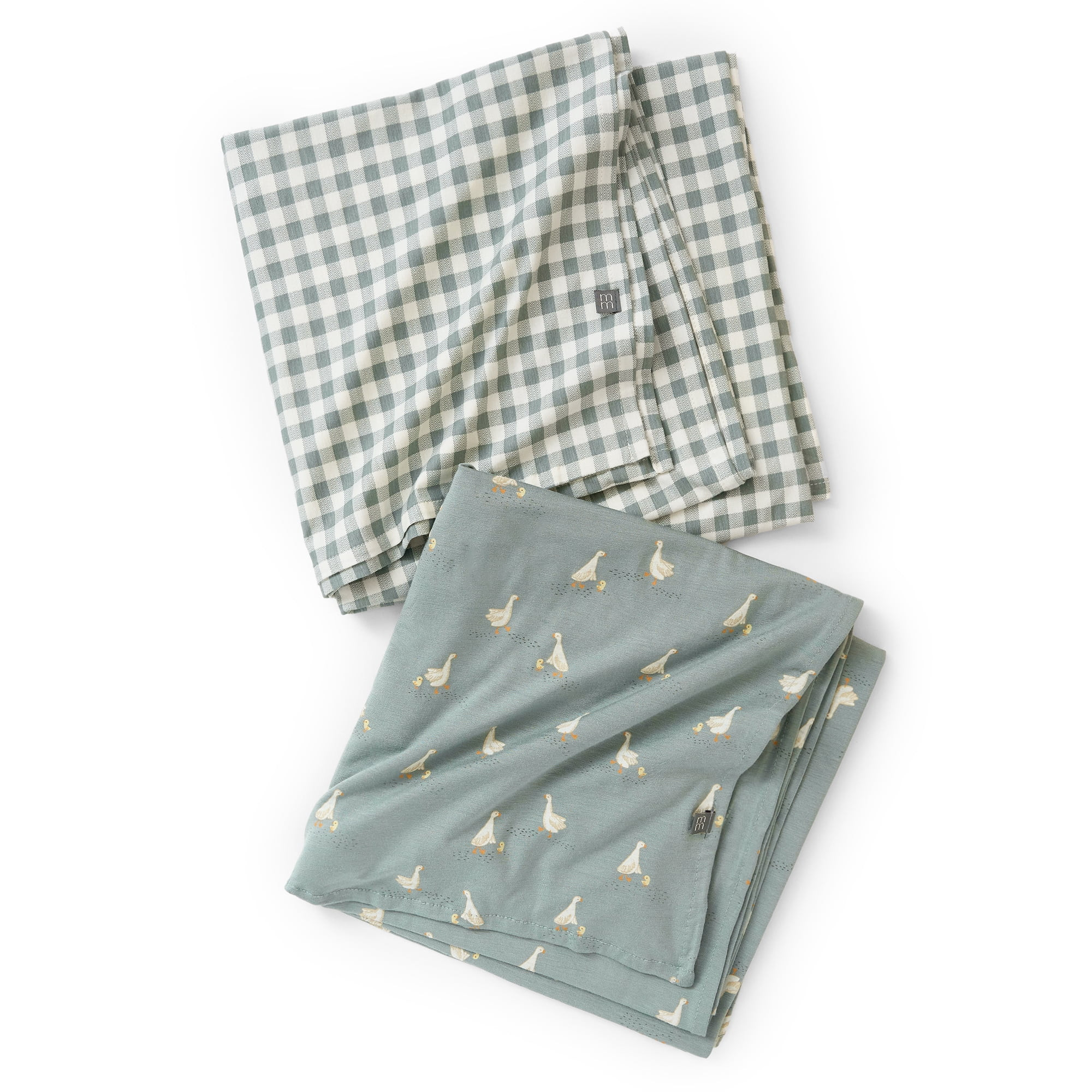 Modern Moments by Gerber Baby Neutral Super Soft Swaddle Blankets, 2-Pack, Goose, One Size - Walm... | Walmart (US)