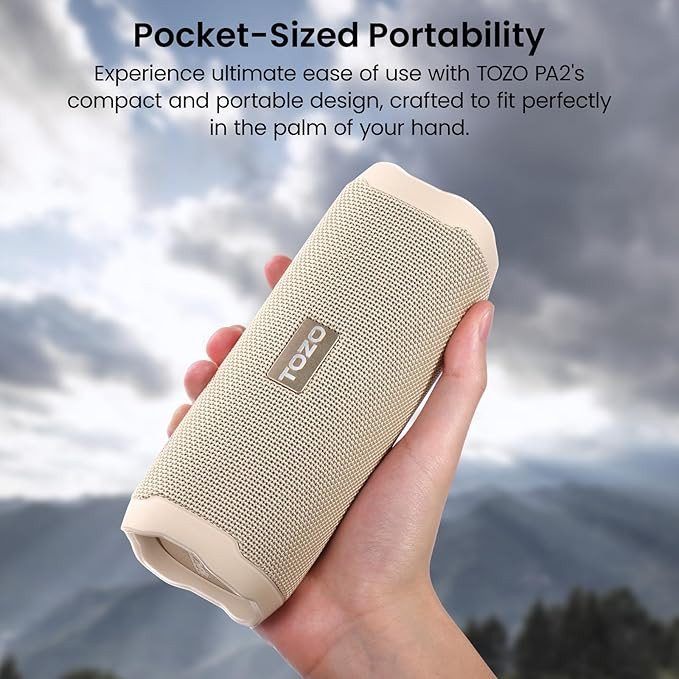 TOZO PA2 Bluetooth Speaker with Dual Drivers & Dual Bass Diaphragms, Deep Bass Loud Stereo Sound,... | Amazon (US)